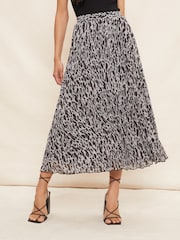 Friends Like These Grey Pleated Summer Midi Skirt - Image 2 of 4
