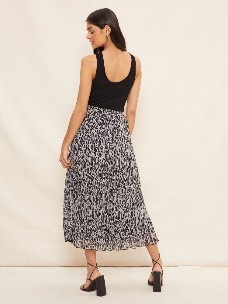 Friends Like These Grey Pleated Summer Midi Skirt - Image 4 of 4