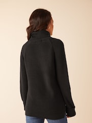 Friends Like These Black Cowl Neck Jumper - Image 2 of 4