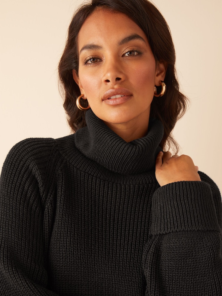 Friends Like These Black Cowl Neck Jumper - Image 4 of 4