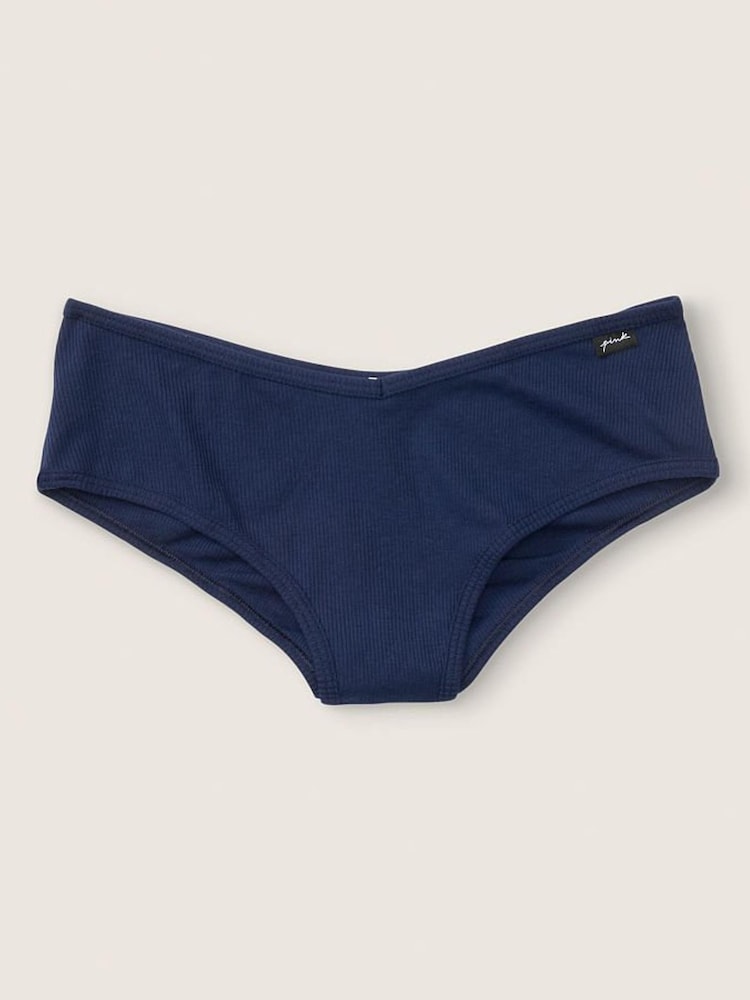 Victoria's Secret PINK Ensign Navy Blue Cotton Cheeky Knickers - Image 1 of 1