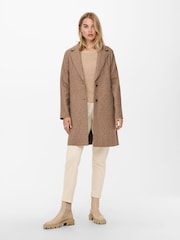 Only Brown Smart Tailored Coat - Image 1 of 5