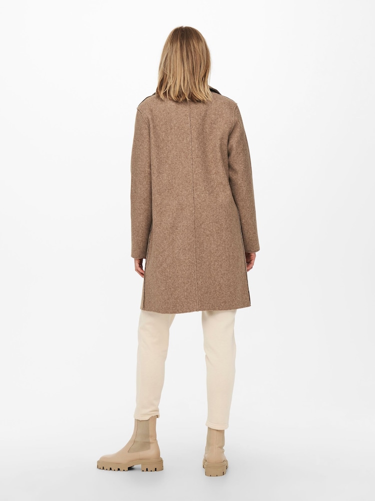 Only Brown Smart Tailored Coat - Image 2 of 5