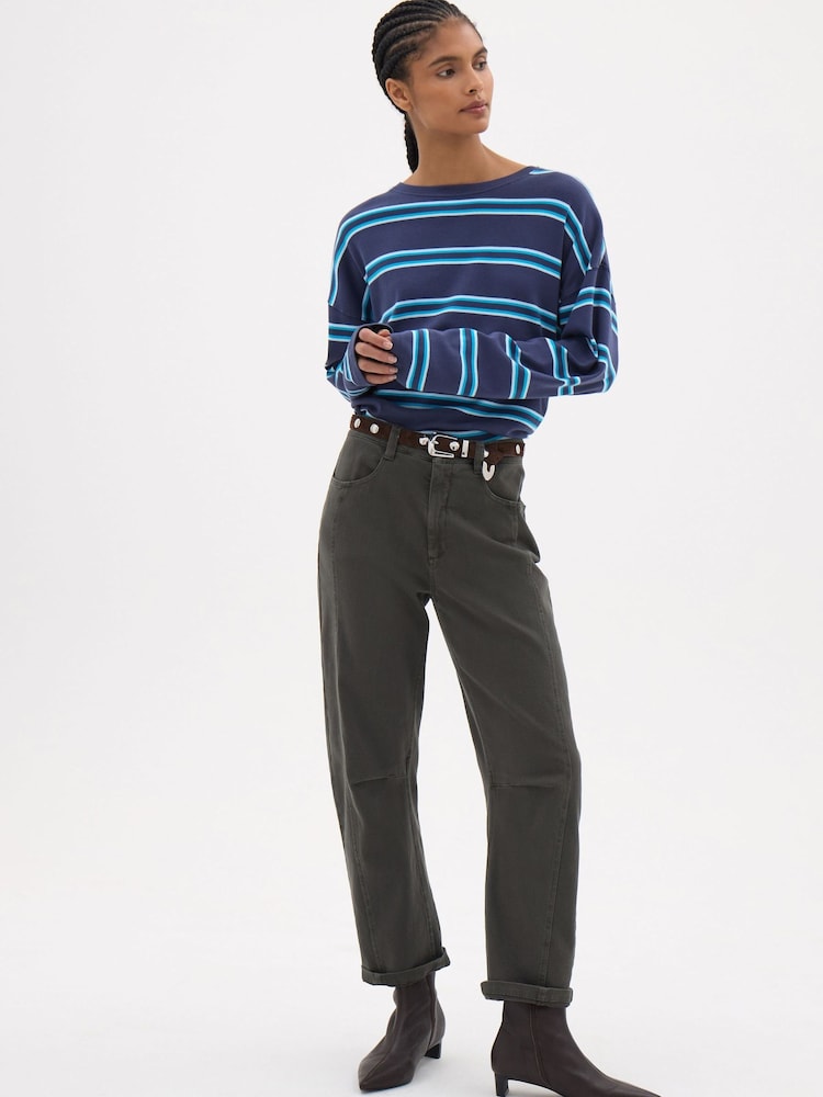 Hush Blue Matilda Raglan Stripe Top - Image 2 of 5