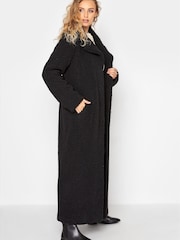 Long Tall Sally Black Maxi Teddy Coat - Image 2 of 5