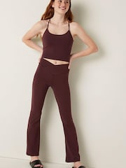 Victoria's Secret PINK Cotton High Waist Ankle V Crossover Flare - Image 1 of 4