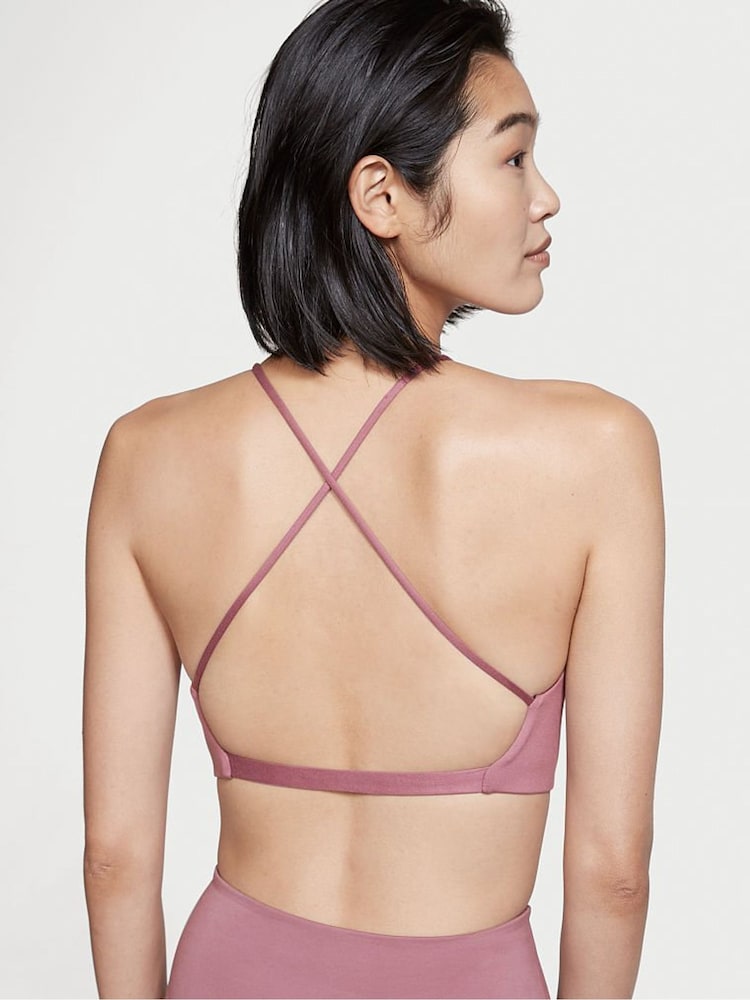 Victoria's Secret Mauvelous Purple Lighty Lined Non Wired Longline Halterneck Sports Bra - Image 2 of 4