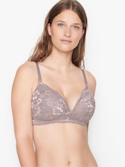 Victoria's Secret Pebble Violet Purple Lace Lightly Lined Non Wired Nursing Bra - Image 1 of 4