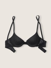 Victoria's Secret PINK Pure Black Lace Push Up T-Shirt Bra - Image 2 of 2