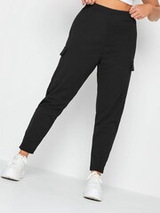 Yours Curve Black Tailored Scuba Pocket Trouser - Image 1 of 5