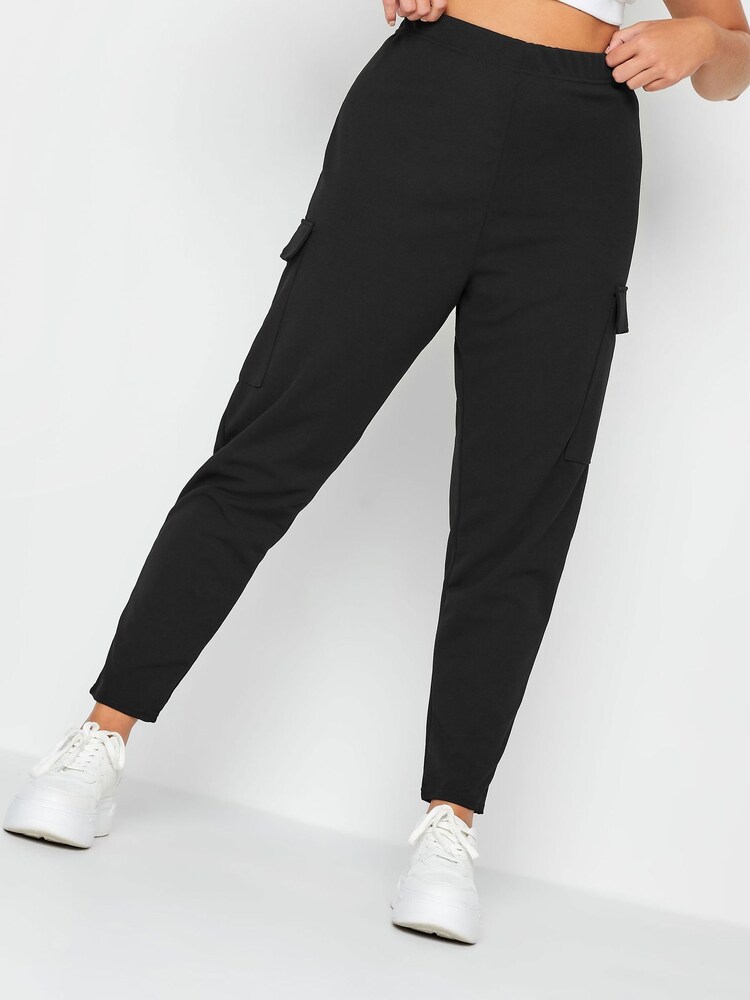 Yours Curve Black Tailored Scuba Pocket Trouser - Image 1 of 5