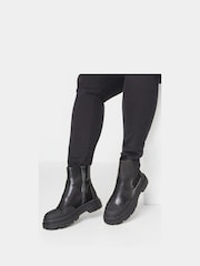 Yours Curve Black Extra Wide Fit High Shaft Chelsea Boot - Image 1 of 5