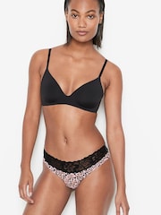 Victoria's Secret Pink Fizz Heart Leopard Lace Waist Hipster Knickers - Image 1 of 1