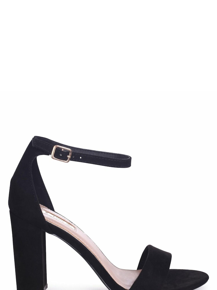 Linzi Black Nelly Barely There Block Heel - Image 1 of 6