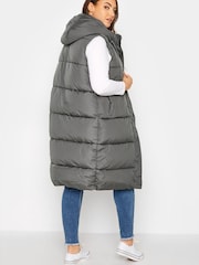 Yours Curve Grey Longline Zip Thru Gilet - Image 3 of 5
