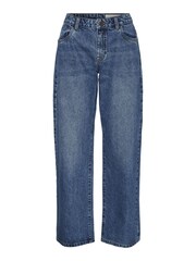 Noisy May Blue High Waisted Wide Jean Jeans - Image 1 of 5