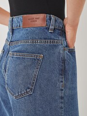 Noisy May Blue High Waisted Wide Jean Jeans - Image 5 of 5