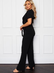 Girl In Mind Black Trixie Angel Sleeve Jumpsuit - Image 2 of 4