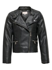 ONLY KIDS Black PU Faux Leather Biker - Image 2 of 5