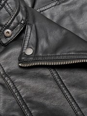 ONLY KIDS Black PU Faux Leather Biker - Image 5 of 5