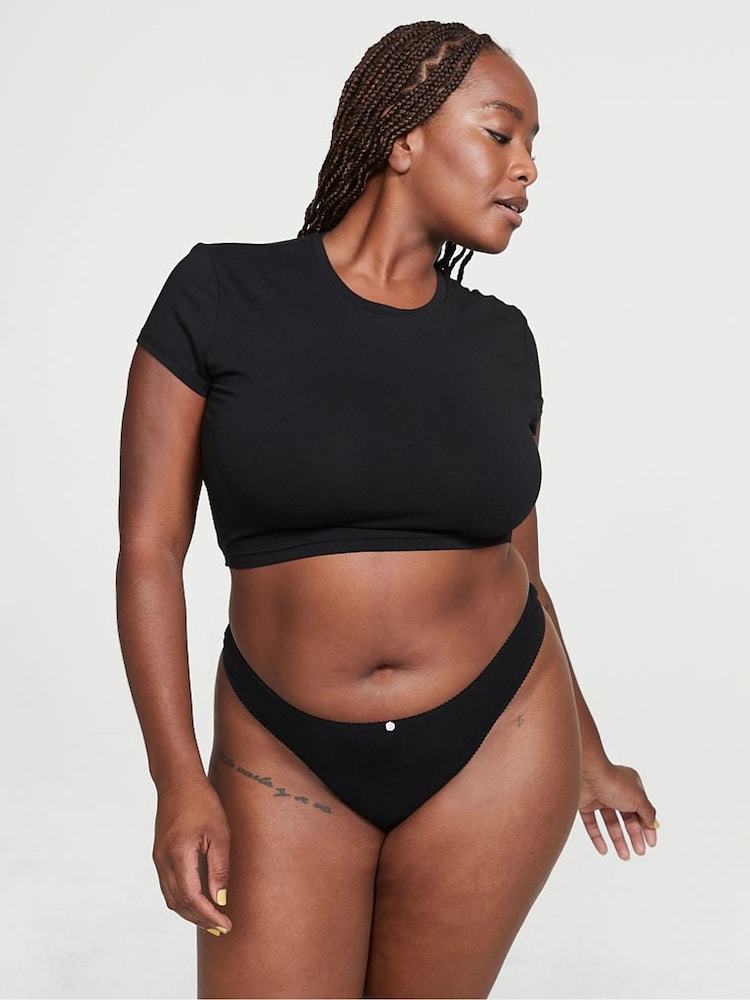Victoria's Secret Black Thong Knickers - Image 1 of 4 Victoria's Secret Black Thong Knickers - Image 1 of 4