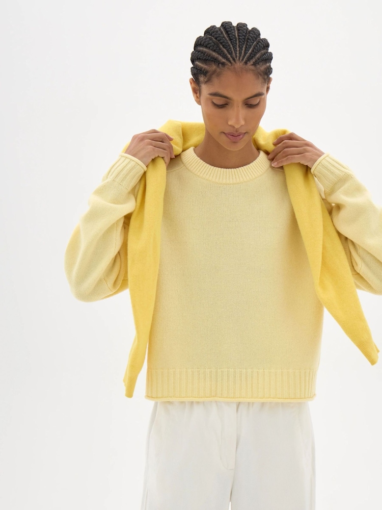 Hush Yellow Nina Merino Wool Jumper - Image 1 of 6