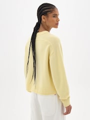 Hush Yellow Nina Merino Wool Jumper - Image 3 of 6