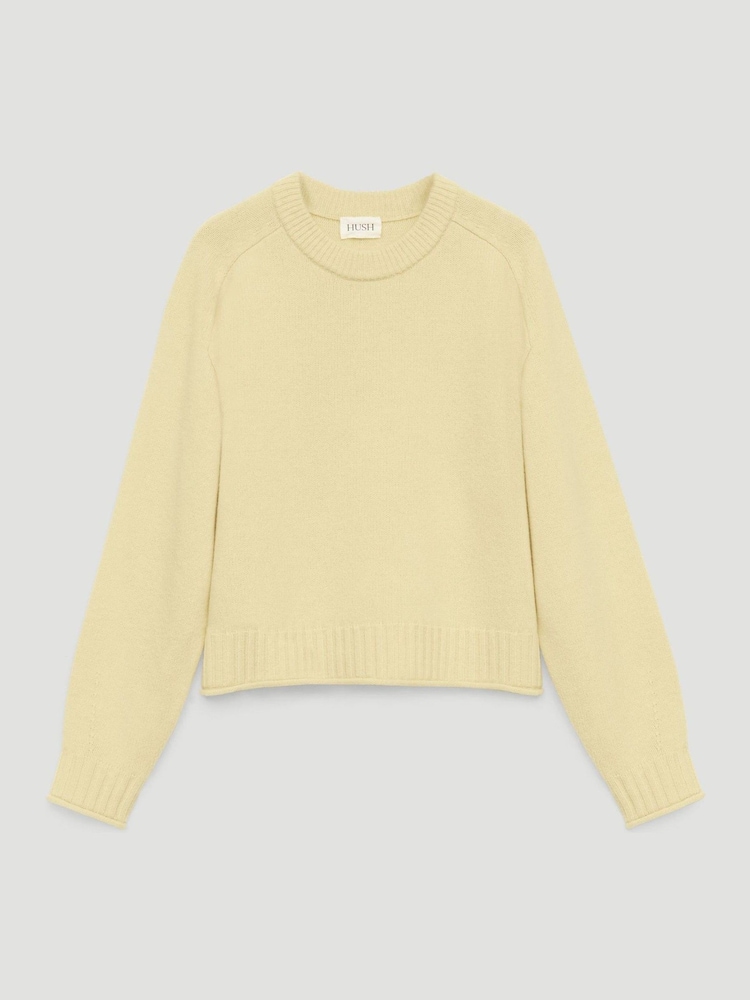 Hush Yellow Nina Merino Wool Jumper - Image 6 of 6
