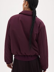 Hush Red Blythe Padded Collared Bomber Jacket - Image 3 of 5