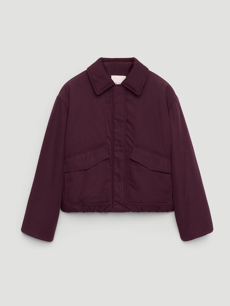 Hush Red Blythe Padded Collared Bomber Jacket - Image 5 of 5