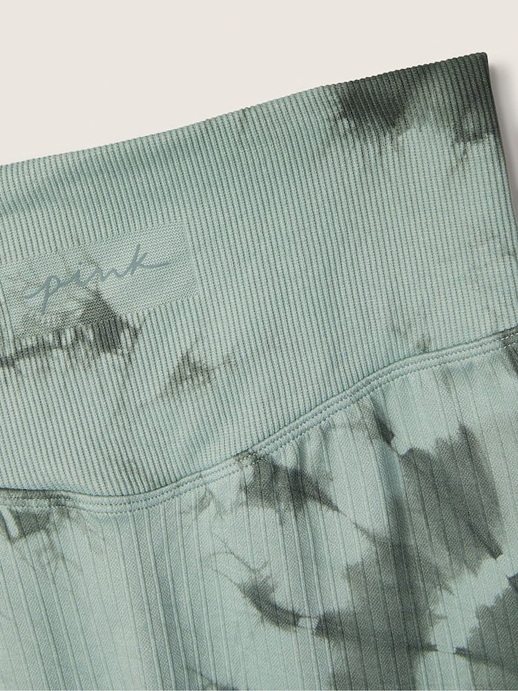 Victoria's Secret PINK Seasalt Green Tie Dye Seamless High Waist Workout Tight in / Length - Image 5 of 5 Victoria's Secret PINK Seasalt Green Tie Dye Seamless High Waist Workout Tight in / Length - Image 5 of 5