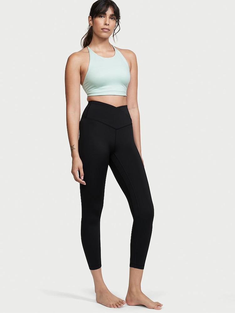 Victoria's Secret Misty Jade Green Lighty Lined Non Wired Longline Halterneck Sports Bra - Image 1 of 2
