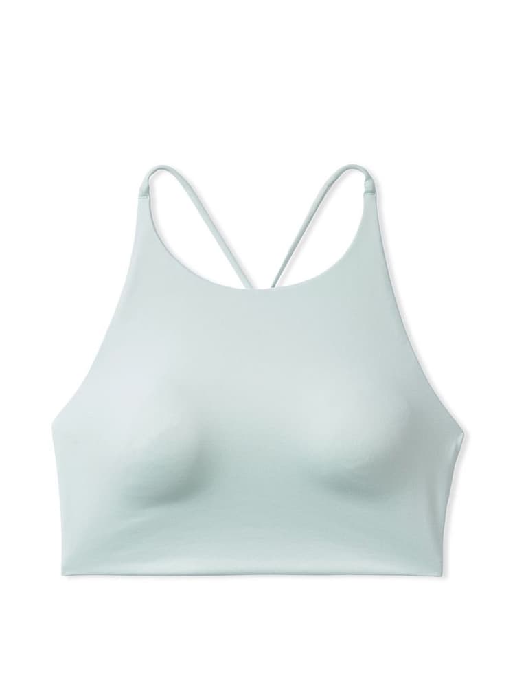 Victoria's Secret Misty Jade Green Lighty Lined Non Wired Longline Halterneck Sports Bra - Image 2 of 2