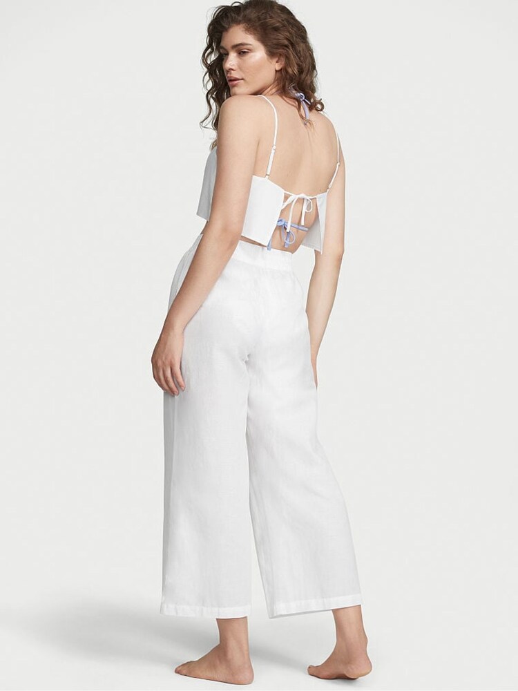 Victoria's Secret White Linen Trousers - Image 2 of 3