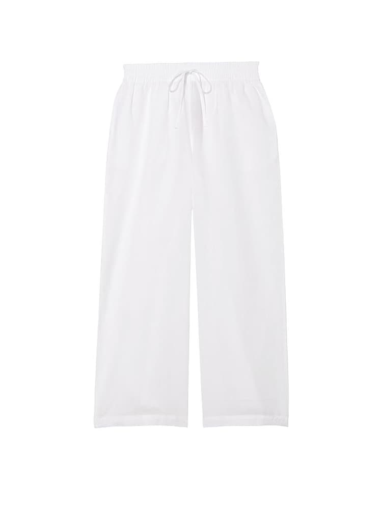 Victoria's Secret White Linen Trousers - Image 3 of 3 Victoria's Secret White Linen Trousers - Image 3 of 3