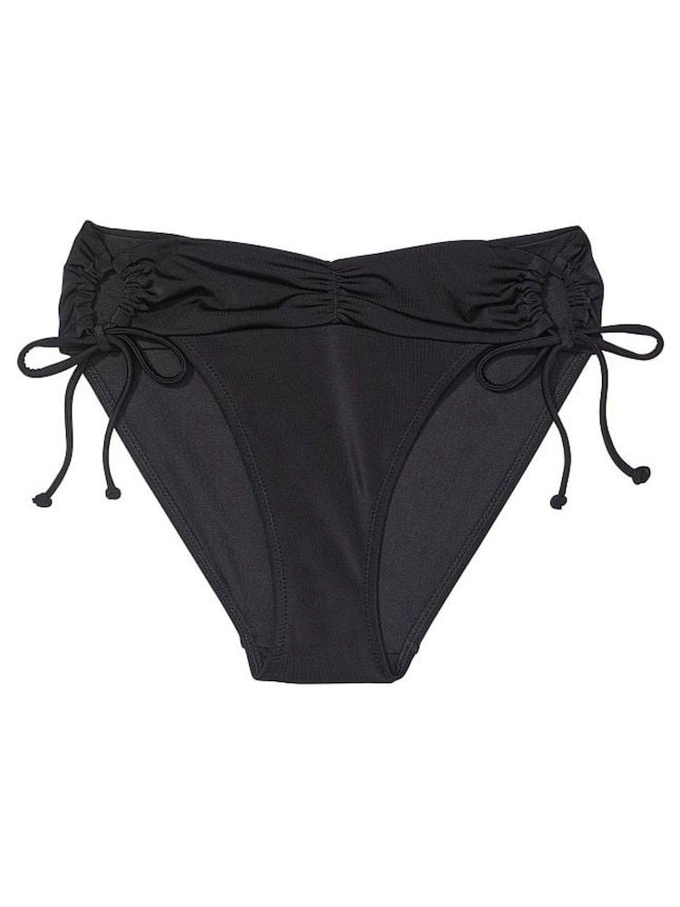 Victoria's Secret Black Shine Brief Swim Bikini Bottom - Image 1 of 4 Victoria's Secret Black Shine Brief Swim Bikini Bottom - Image 1 of 4