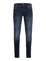 Jack & Jones Dark Blue Liam 5 Pocket Skinny Jeans - Image 5 of 5