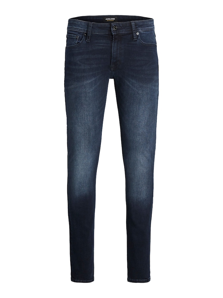 Jack & Jones Dark Blue Liam 5 Pocket Skinny Jeans - Image 5 of 5