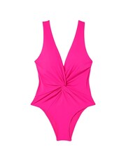 Victoria's Secret Forever Pink V Neck Plunge Open Back Swimsuit - Image 3 of 3