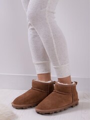 Just Sheepskin Brown Mini Grace Sheepskin Boot - Ladies - Image 1 of 5