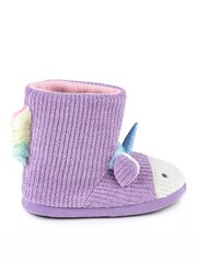 Fioletowy z motywem jednorożca - Wysokie kapcie-botki Totes - Dzieci - Image 2 of 6