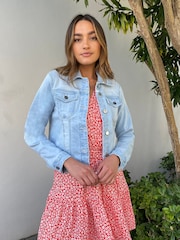 Lipsy Blue Classic Fitted Denim Jacket - Image 1 of 4