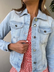 Lipsy Blue Classic Fitted Denim Jacket - Image 2 of 4