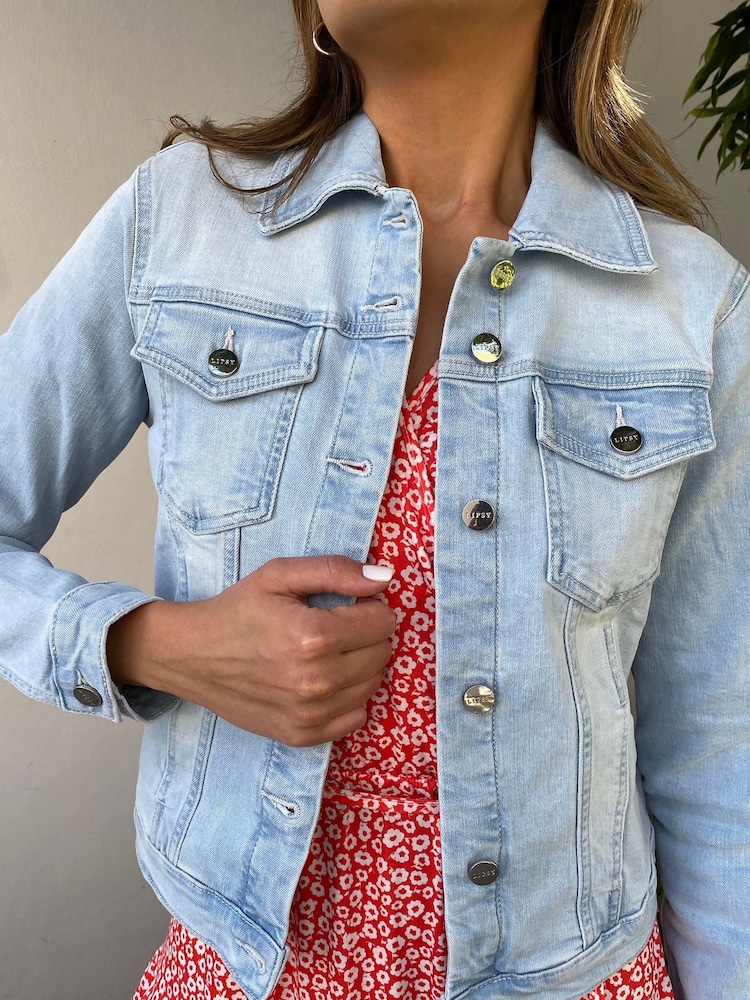 Lipsy Blue Classic Fitted Denim Jacket - Image 2 of 4