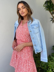 Lipsy Blue Classic Fitted Denim Jacket - Image 3 of 4