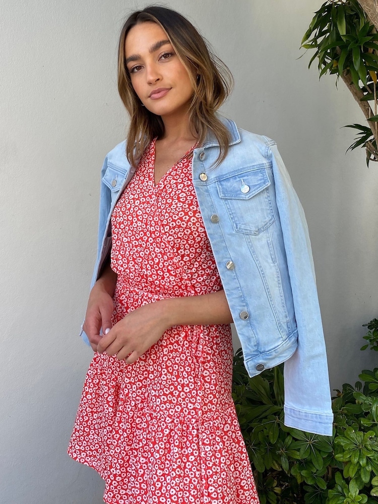 Lipsy Blue Classic Fitted Denim Jacket - Image 3 of 4
