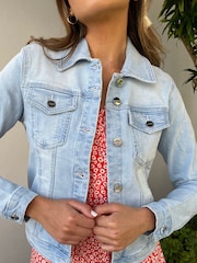 Lipsy Blue Classic Fitted Denim Jacket - Image 4 of 4