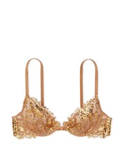 Victoria's Secret Gold Embroidered Demi Unlined Demi Bra - Image 3 of 3