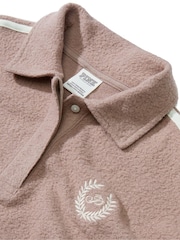 Victoria's Secret PINK Iced Coffee Brown Reverse Fleece Polo Sweatshirt - Image 4 of 4