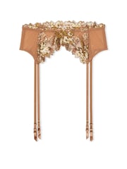 Victoria's Secret Gold Embroidered Suspenders - Image 1 of 2